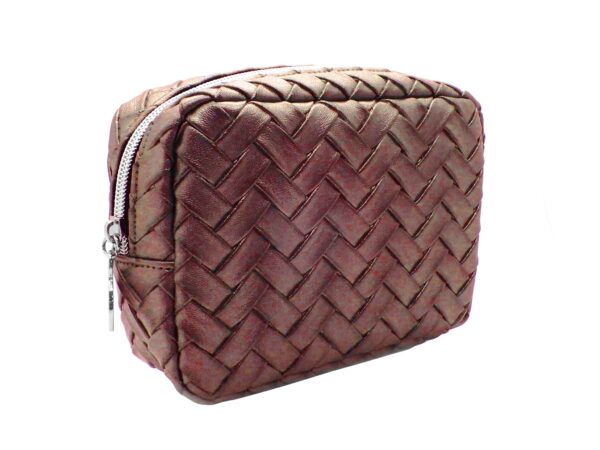 W7 Small Weaved PU Cos bag Burgundy