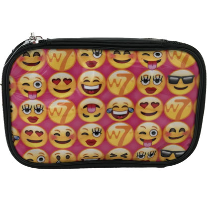W7 Emoji cosmetic bag pvc